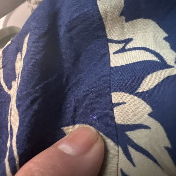 HAWAIIAN RESERVE COLLECTION Long Dress Hibiscus Floral Palm Leaves S Vintage Zip - Picture 10 of 10